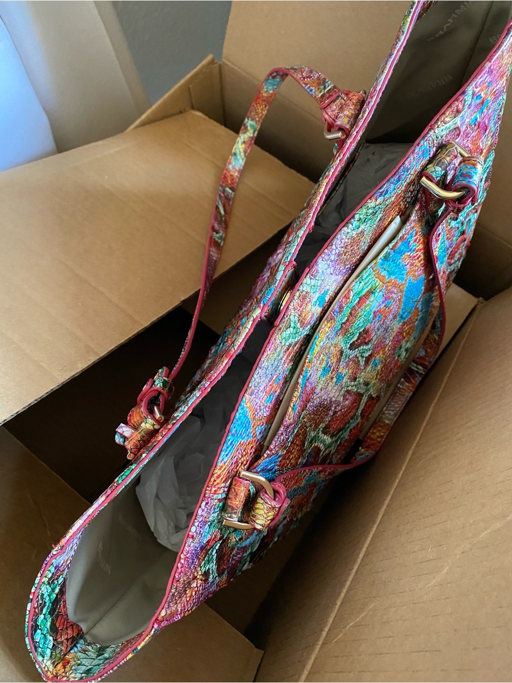 ❤️GORGEOUS “APRIL” Brahmin XL Tote ❤️ - Picture 9 of 16